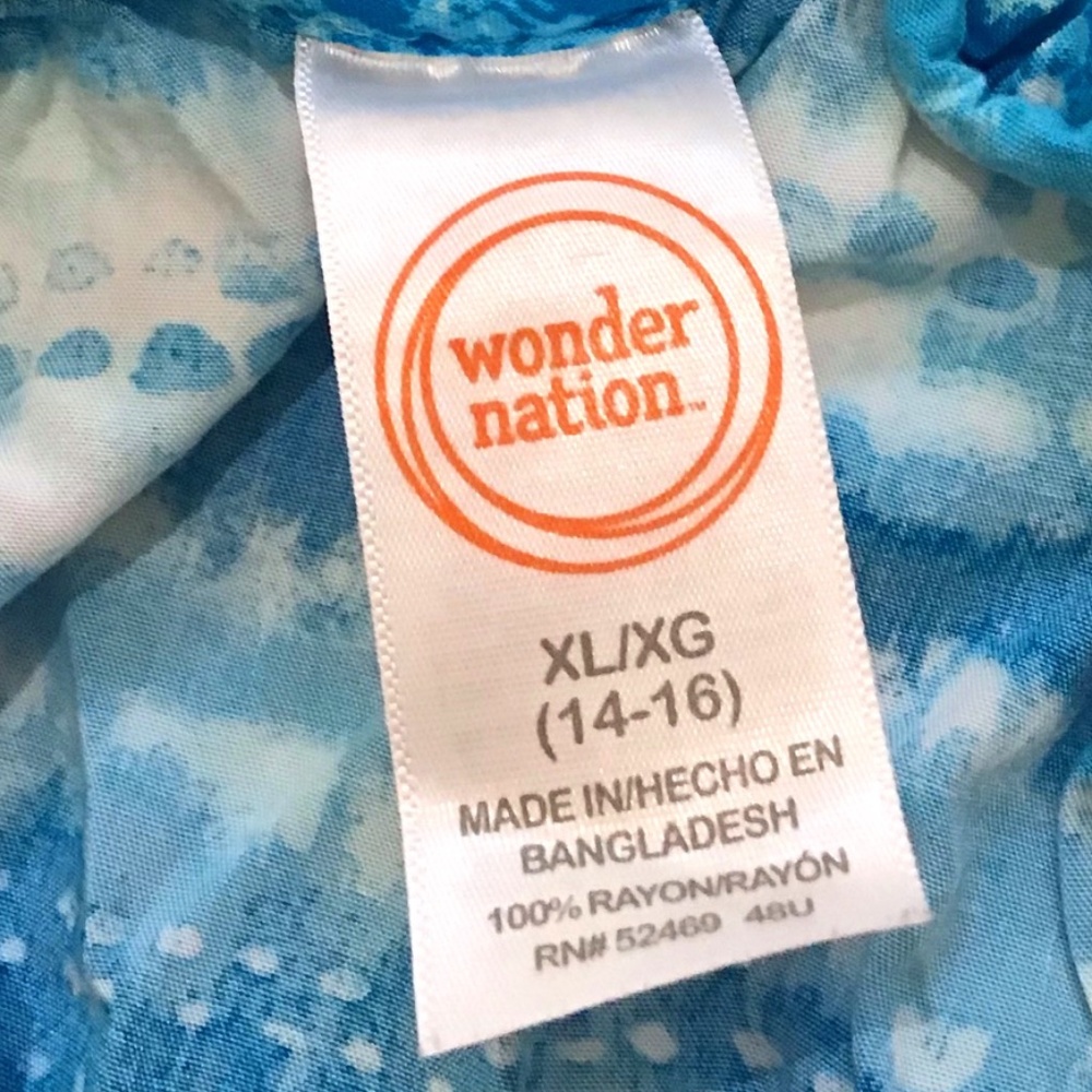 Blue Tie Dye Loose Tank Top